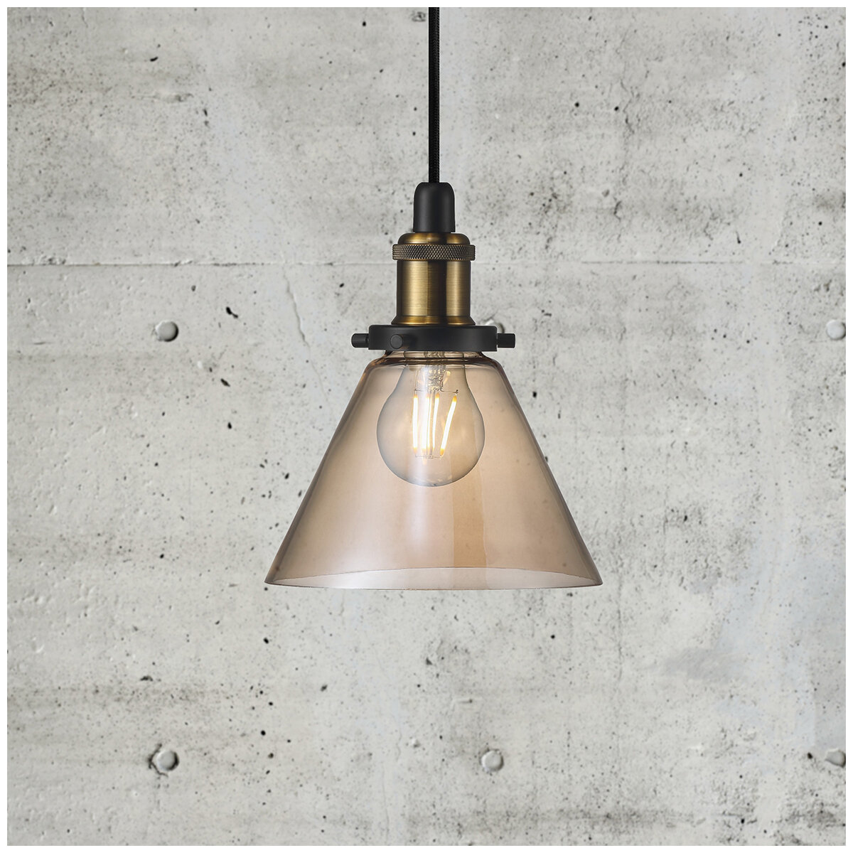 Nordlux Disa Pendant Amber Glass E27