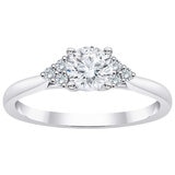 18KT White Gold 0.85ctw Diamond Bridal Set With 0.60ctw Centre