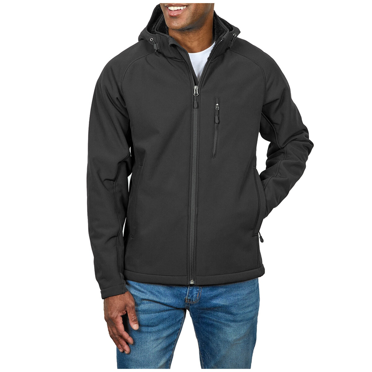 Kirkland Signature Men's Fleece Softshell Jacket Black