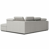 Valencia Finn Fabric Sectional Lounge Bed Right Storage Ottoman Light Grey Valencia Finn Fabric Sectional Lounge Bed Right Storage Ottoman Light Grey