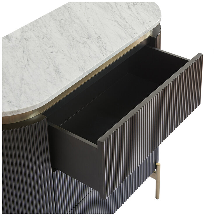 CAFE LIGHTING & LIVING Demarco 3 Drawer Chest Black