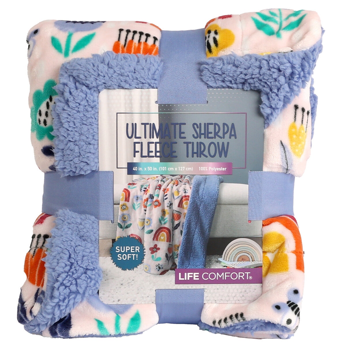 Life Comfort Ultimate Kids Sherpa Throw 101cm x 127cm