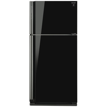 Sharp 581L Top Mount Refrigerator Glass Black SJXP580GBK 