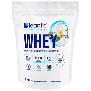 Leanfit Naturals Whey Protein Concentrate And Isolate Vanilla 2kg