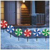 Peppermint LED Lawn Stakes 25.4cm Set Of 6