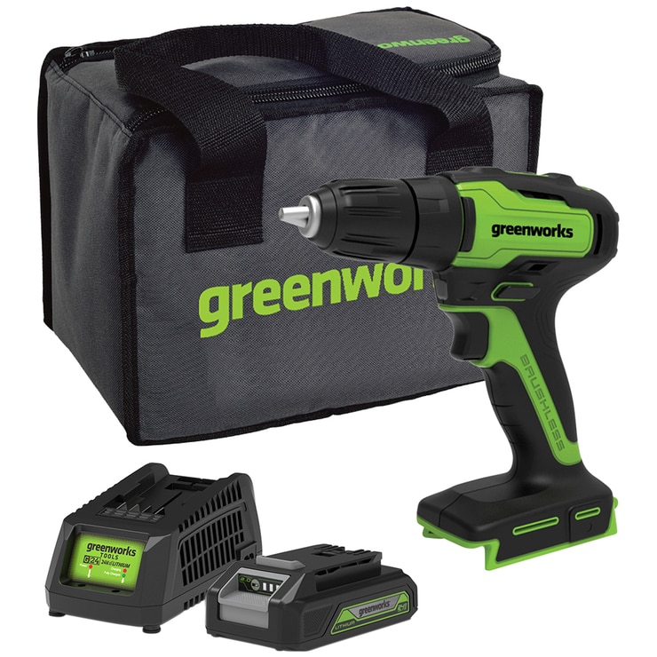 Greenworks 24V Brushless Drill Kit with Battery & Charger