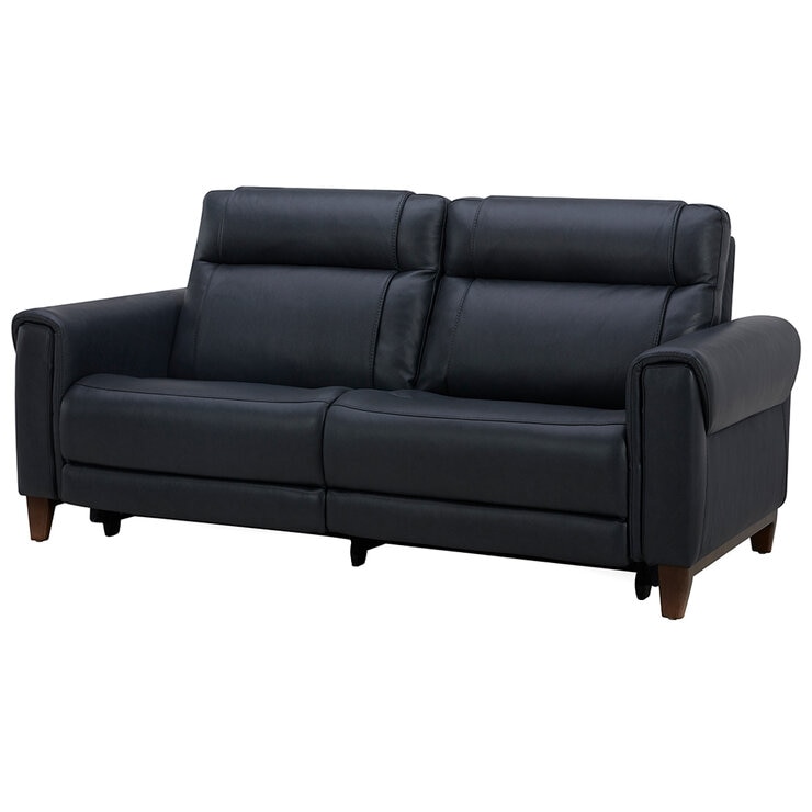 Aiden & Ivy Leather Power Reclining Sofa With Power Headrests