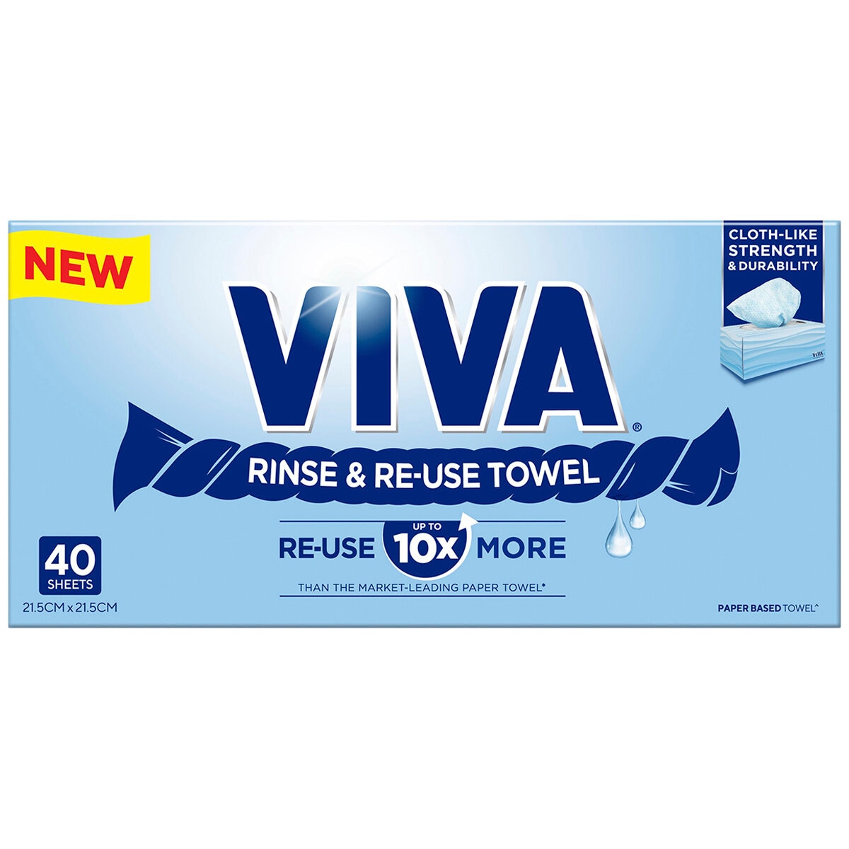 Viva Rinse and Reuse Towels 40 Sheets x 12 Pack Costco