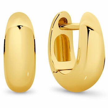 18KT Yellow Gold Bold Hoop Earrings