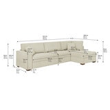 Thomasville 2 Piece Convertible Sectional With Chaise