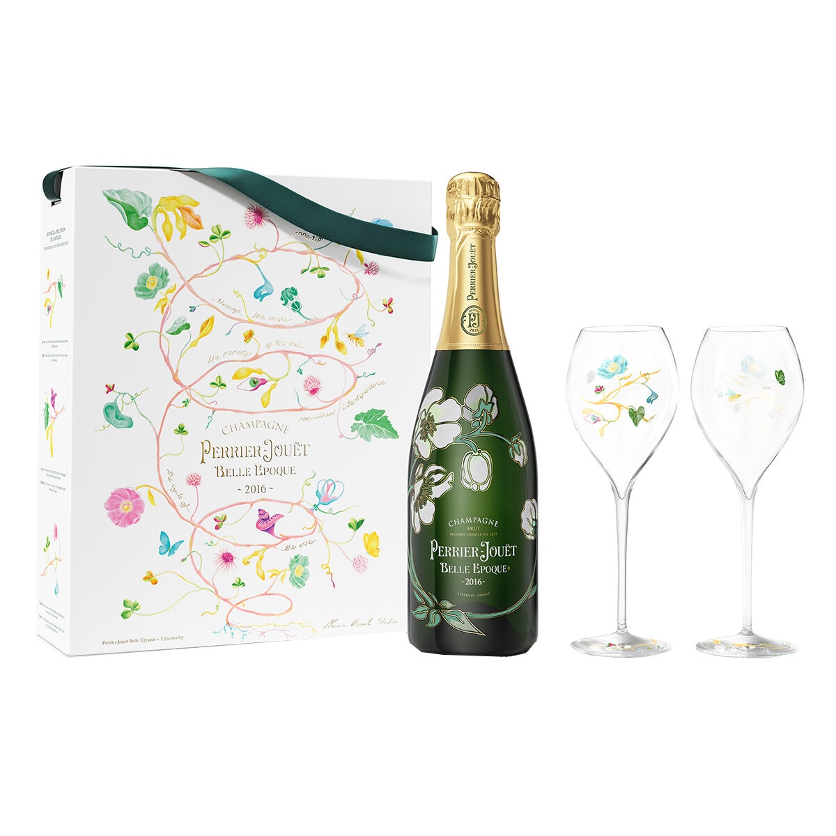 Perrier-Jouet Belle Epoque Champagne 750ml with 2 Flutes