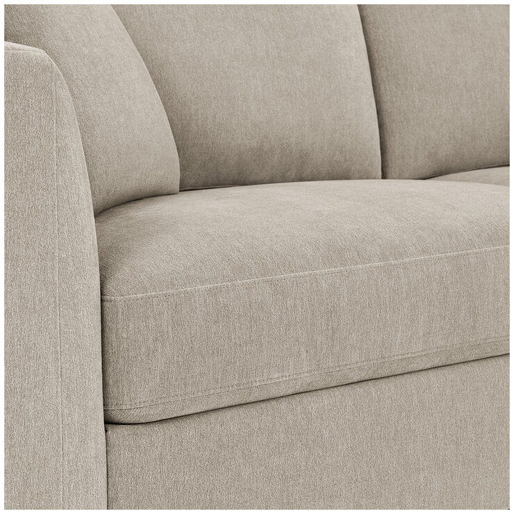 Thomasville Fabric Sectional With Storage Ottoman