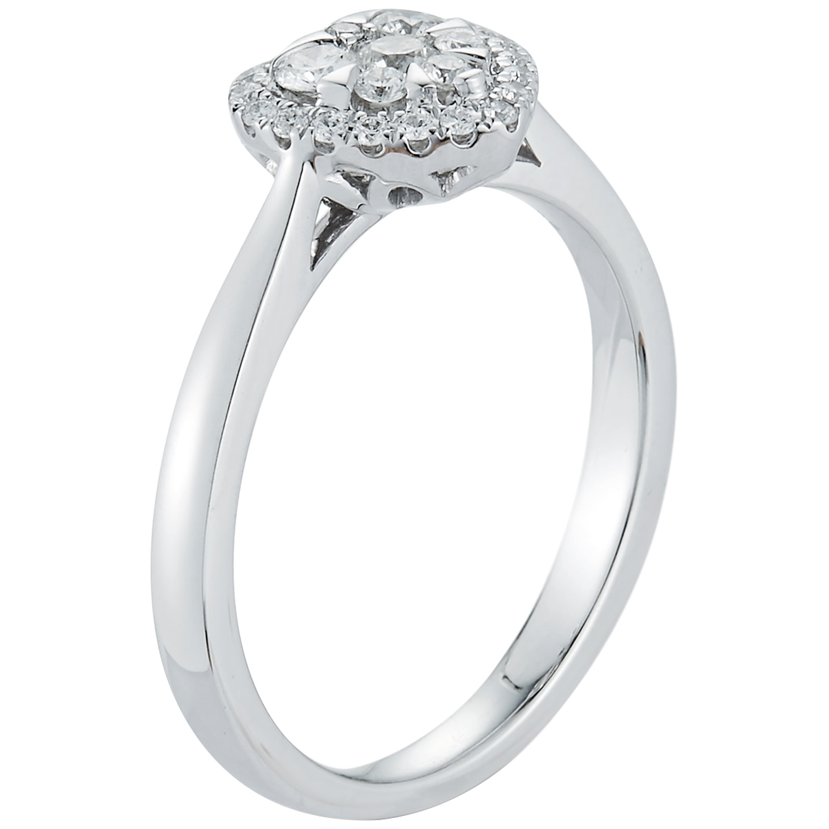 0.34ctw Heart Cluster Ring