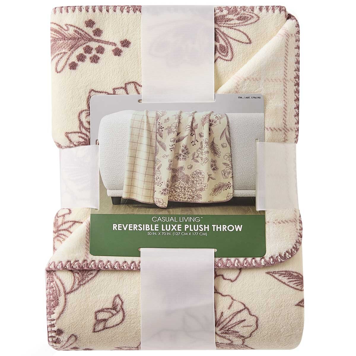 Casual Living Reversible Plush Throw 127 x 177cm Shelby