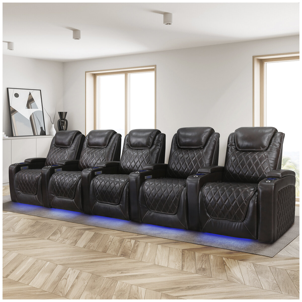 Valencia Home Theatre Oslo Edition 5 Seater Dark Chocolate