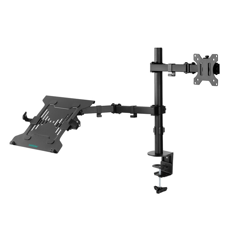 mbeat Activiva Dual-Screen Articulating Monitor Arm with Interchangeable Laptop Holder ACA-BMA-DLH01K mbeat Activiva Dual-Screen Articulating Monitor Arm with Interchangeable Laptop Holder ACA-BMA-DLH01K