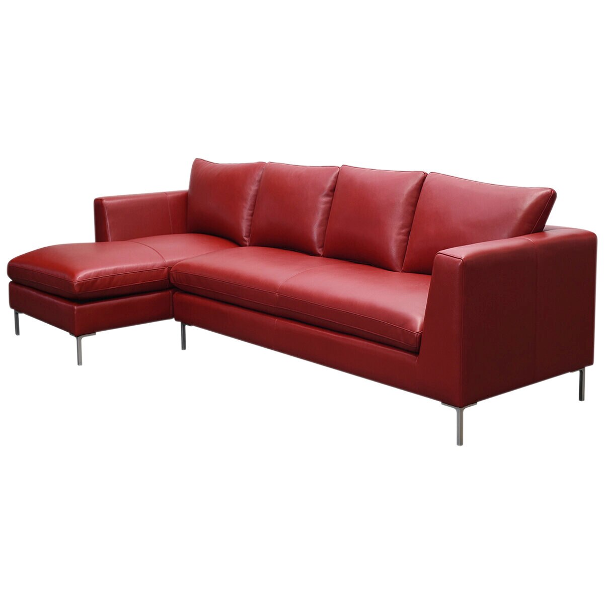 Moran Pico 3.5 Seater Sofa With Left Chaise Berry Silver