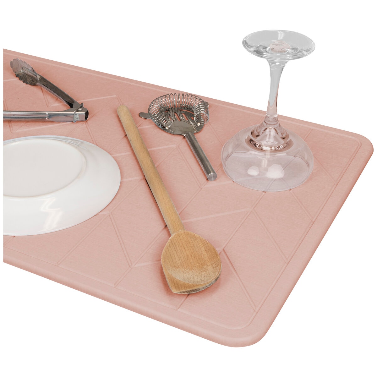 Algodon Dri Bath Stone Mat Blush