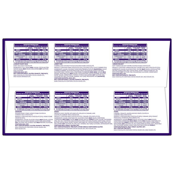 Cadbury Variety Jumbo Pack 110 Pieces 1.56kg Cadbury Variety Jumbo Pack 110 Pieces 1.56kg