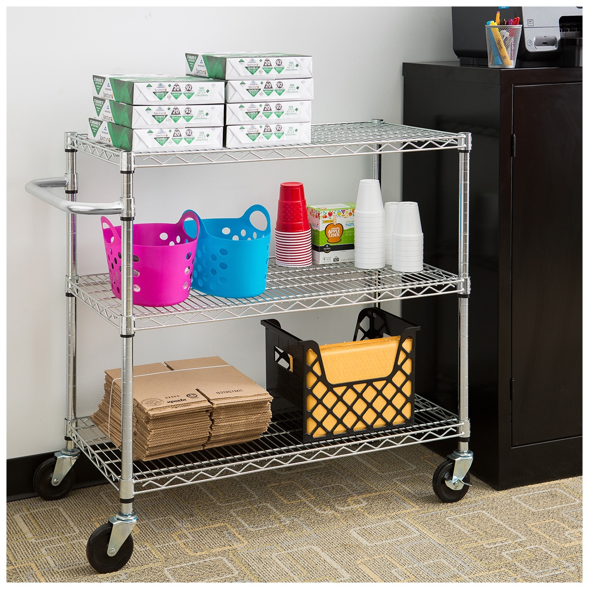 TRINITY 3-Tier 36"x18" Utility Cart