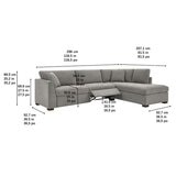 Thomasville Miles Fabric Sectional with Power Footrest