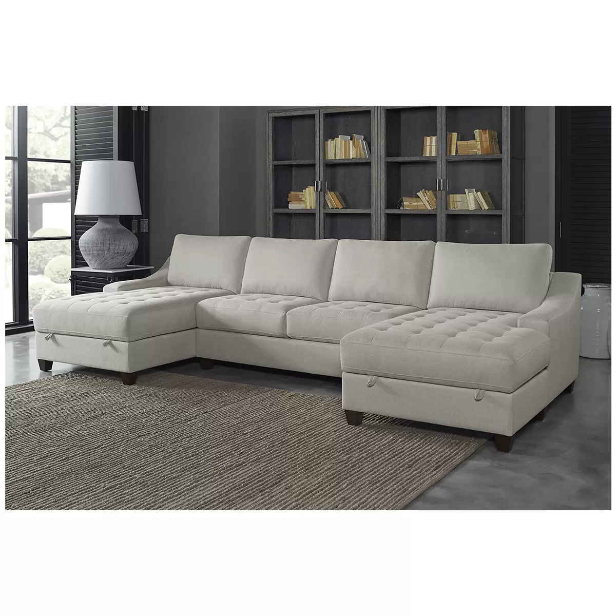 Thomasville Dual Chaise Sectional Ivory Costco Australia