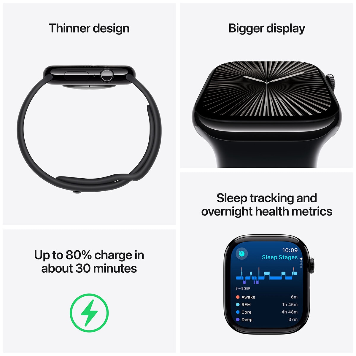 Apple Watch Series 10 GPS 42mm Rose Gold Aluminium Case with Light Blush Sport Band S/M