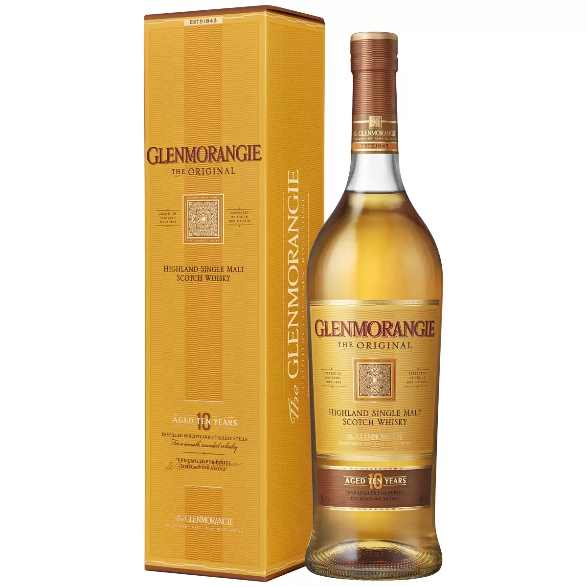 Glenmorangie The Original 10 Year Old Single Malt Scotch Whisky 1L
