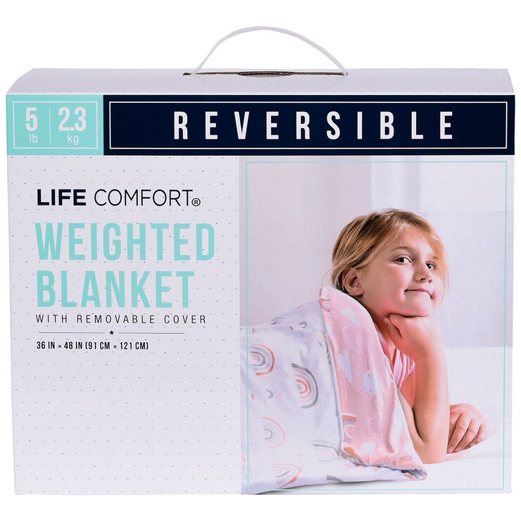 Life Comfort Juvenile Weighted Blanket Rainbow | Costco Australia