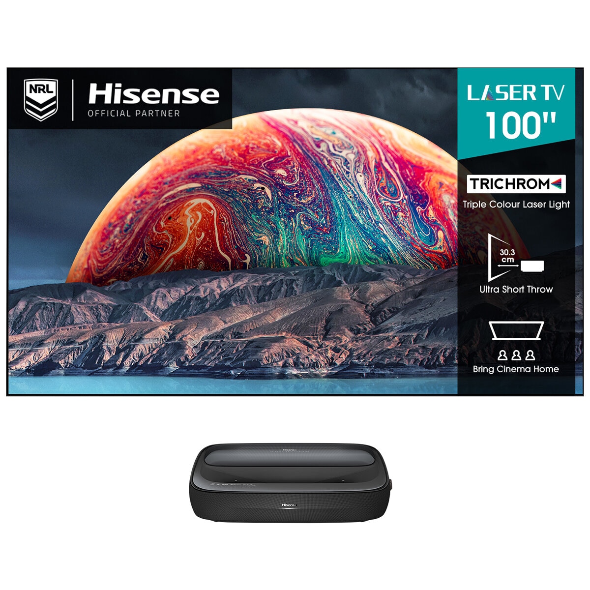 Hisense 100 Inch Trichroma 4K Smart Laser TV 100L9GSET