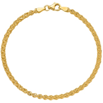 14KT Yellow Gold Rope Link Bracelet