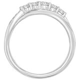 18KT White Gold 0.50ctw Round Diamond Wave Ring