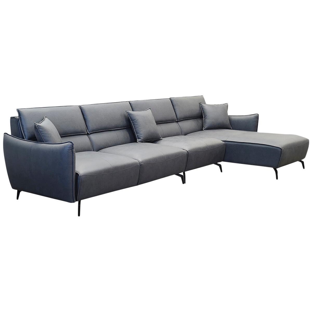Moran Novato 3.0S LHF and RHF Chaise Modular Sofa Moran Gushi Grey Fabric