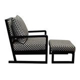 Moran Ohio Accent Chair and Ottoman, Tilba Mineral Fabric