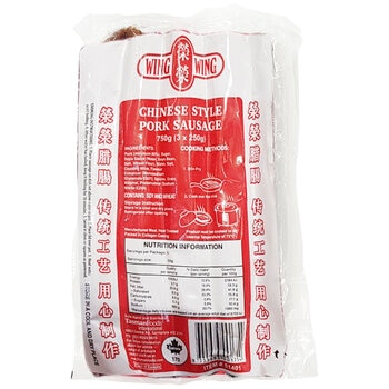 Wing Wing Chinese Style Sausage 3 x 250 gram