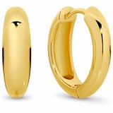 18KT Yellow Gold Classic Hoop Earrings