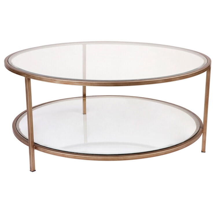 CAFE LIGHTING & LIVING Cocktail Glass Round Coffee Table