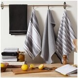 Culinary Classic Shelby Kitchen Towel 8 Pack Black
