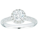 18KT White Gold 1.38CTW Diamond Bridal Set with 0.80CTW Centre