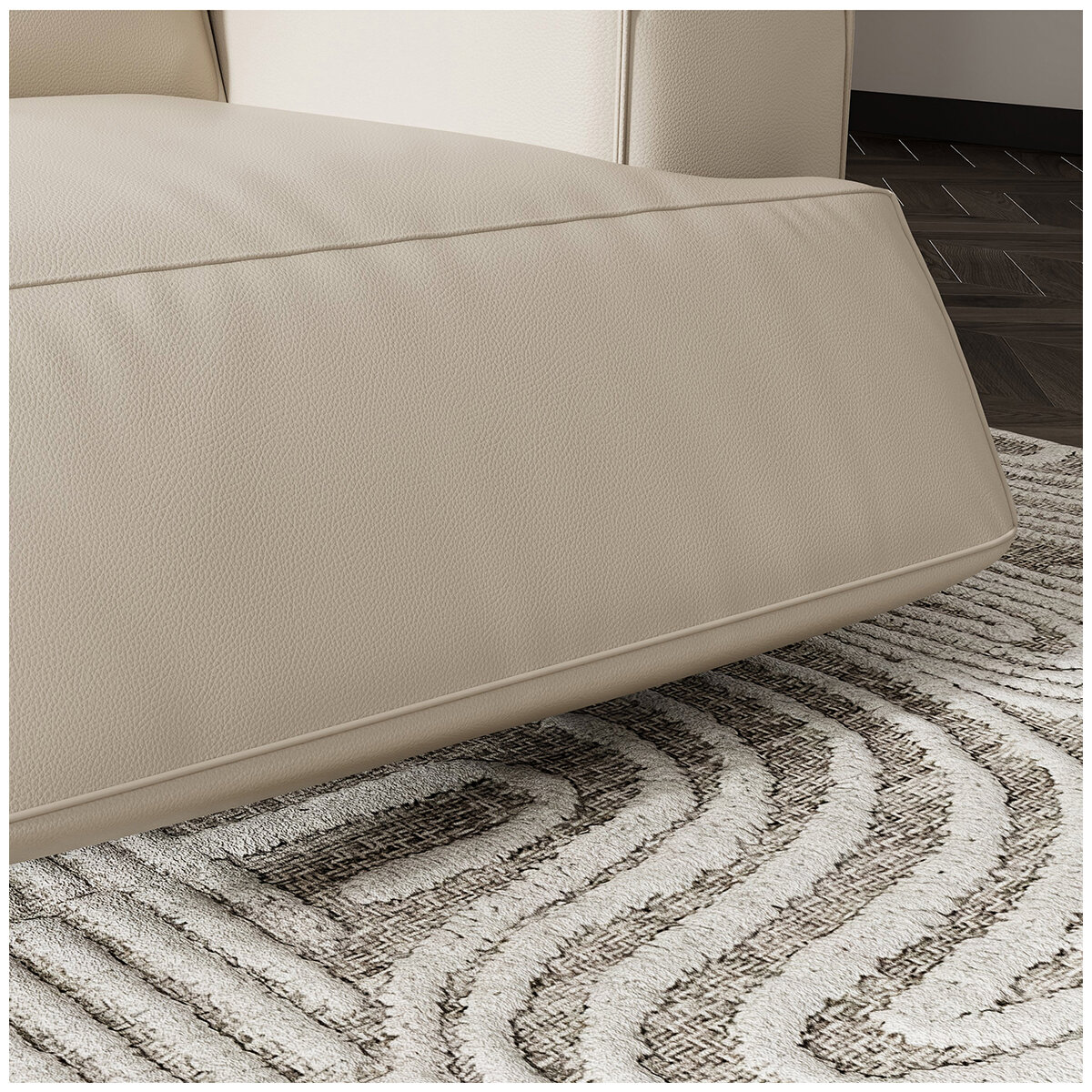 Valencia Valentina Leather Reclining Lounge 3 Seater Beige Color