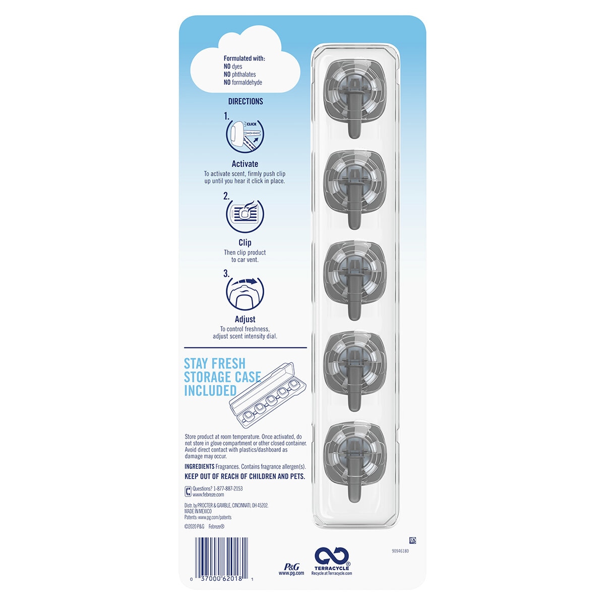 Febreze Car Air Freshener 5 Pack