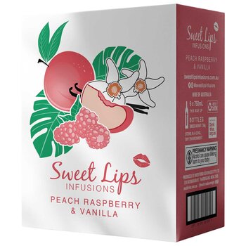 Sweet Lips Infusions Peach Raspberry And Vanilla 6 x 750ml
