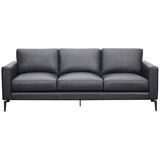 Moran Toronto 3-seater Leather Sofa Premium Onyx