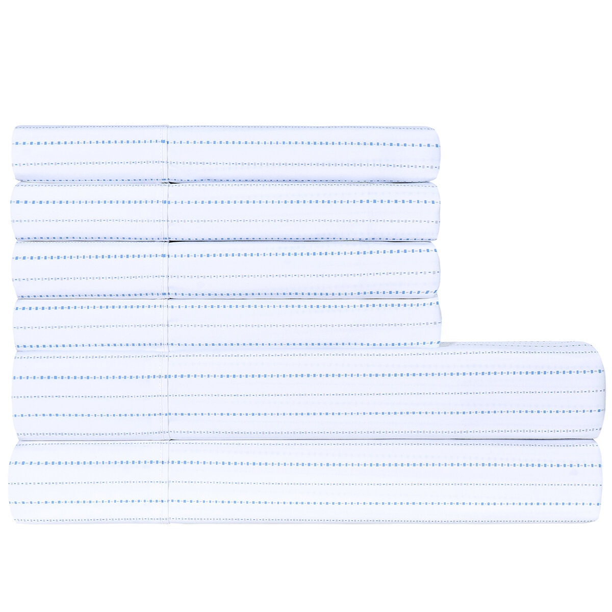 Southpoint Sheet Set Queen 6 Piece Square Dash Stripe