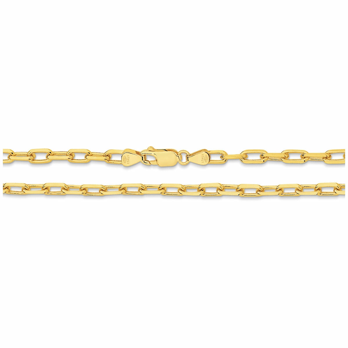 18KT Yellow Gold Paperclip Bracelet 8g