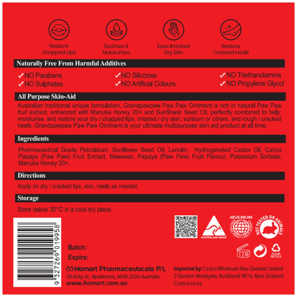 Grandpawpaw Pawpaw Ointment 6 x 25g Grandpawpaw Pawpaw Ointment 6 x 25g