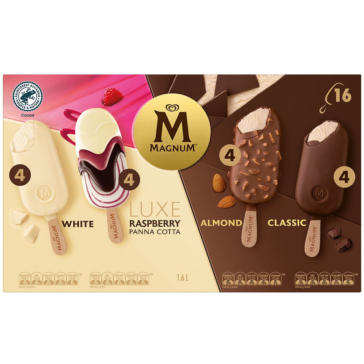 Magnum Variety 16 Pack 1.64 Litre