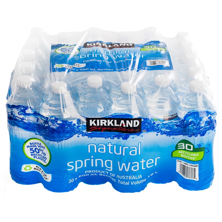 Kirkland Signature Natural Spring Water 30 x 600ml Bottles Costco Australia