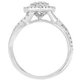 18KT White Gold 0.50ctw Diamond Heart Design Ring