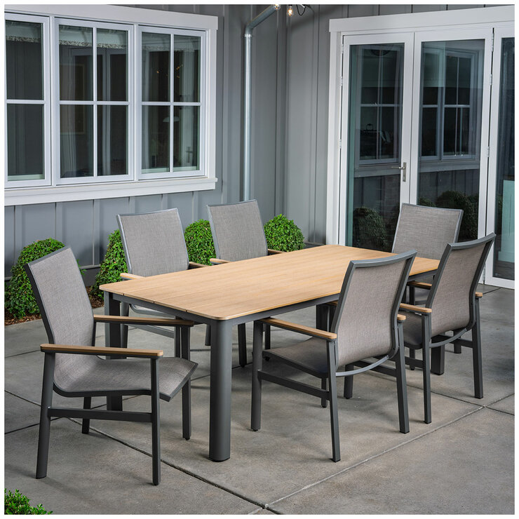SunVilla Sara Sling Dining 7 Piece Set